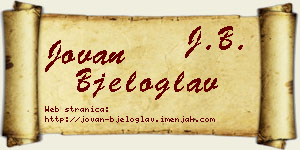Jovan Bjeloglav vizit kartica